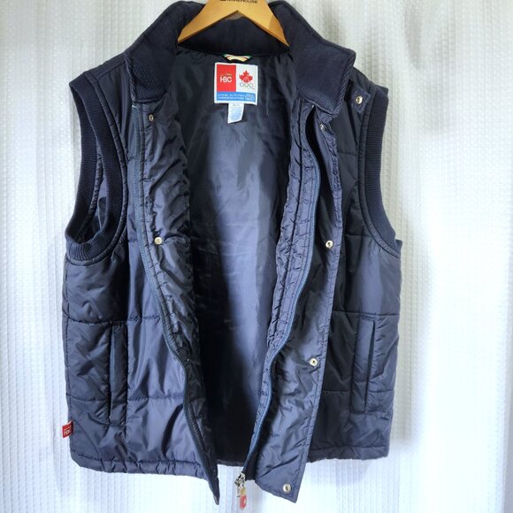 Canadian Olympic Team Puffer Vest Men's XL Quilted Hooded Pockets HBC 2006 - Picture 11 of 13